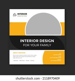Interior Design Company Social Media post Template