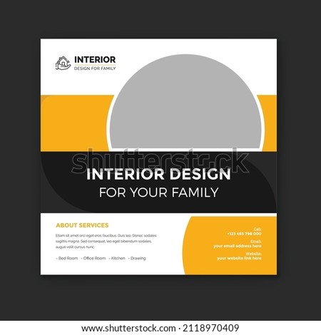 Interior Design Company Social Media post Template