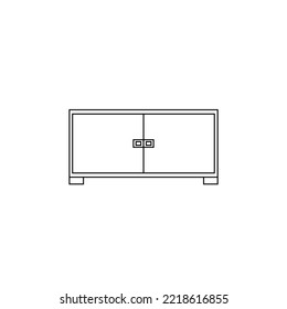 Interior design, decor, show luxury furniture, wooden walk home bedroom, wardrobe, furniture, vector graphic