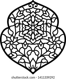 Interior Design decorative vector for laser cutting, Laser cutting floral pattern for home decoration. MDF, ACRYLIC, WOOD etc. 33''x30''- Vector