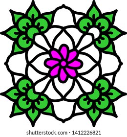 Interior Design decorative vector for laser cutting, Laser cutting floral pattern for home decoration. For MDF, ACRYLIC, WOOD etc. 30''x30''- Vector