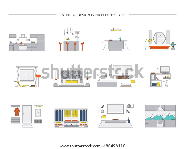 Interior Design High Tech Style Home Industrial Interiors