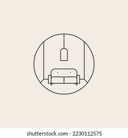 vector de logotipo doméstico de diseño interior