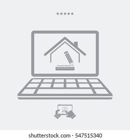 Interior design home - Vector icon for computer website or application
