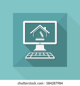 Interior design home - Vector icon for computer website or application