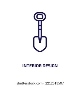 interior design icon from construction collection. Thin linear interior design, interior, office outline icon isolated on white background. Line vector interior design sign, symbol for web and mobile