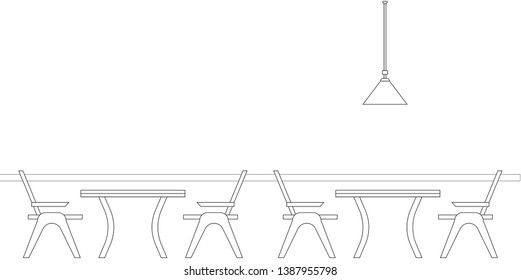 Interior Design of living room, Vector