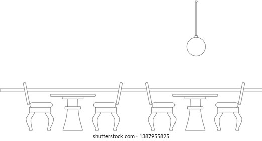 Interior Design of living room, Vector
