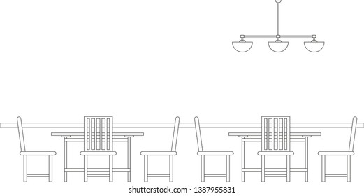 Interior Design of living room, Vector