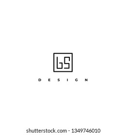 Interior design logo. B,G letters logo. Vector. Linear design emblem