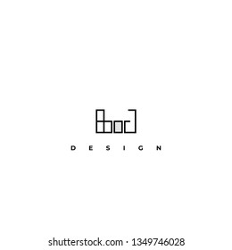 Interior design logo. B,G letters logo. Vector. Linear design emblem