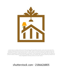 Ilustración vectorial del logotipo de diseño interior