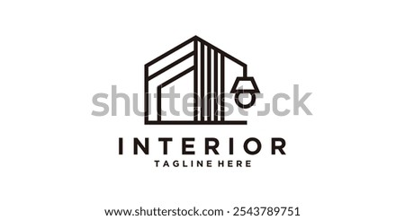 interior design logo, furniture, logo design vector, symbol, icon, idea, creative.