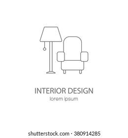 Interior design logotype design templates. Modern easy to edit logo template. Vector logo design series.