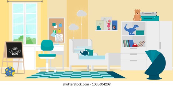 Interior design of a modern children's room.