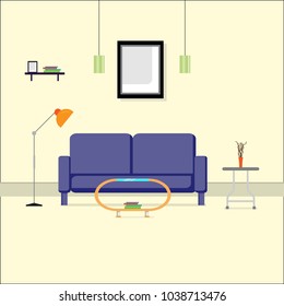 Interior design with Modern sofa background , 