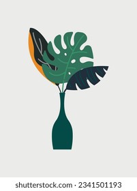 
interior design plants leaf vase 