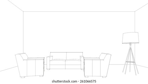 interior design sketch