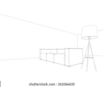 interior design sketch
