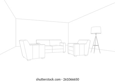 interior design sketch