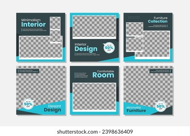 Interior design social media template