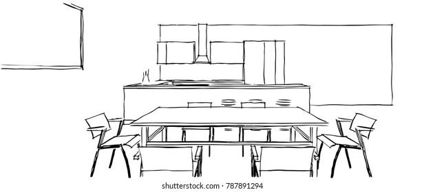 interior design vector illustration
