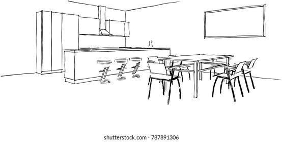 interior design vector illustration