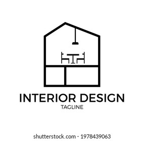 interior design vector logo template design