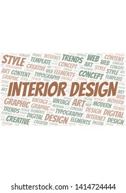 Interior Design word cloud. Wordcloud made with text only.