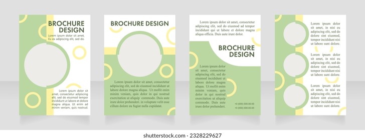 Diseño del folleto en blanco del diseño del anuncio de diseño interior. Plantilla de afiches vertical con espacio de copia vacío para texto. Recopilación de informes corporativos prefabricados. Páginas editables de papel