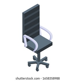 Interior desk chair icon. Isometric of interior desk chair vector icon for web design isolated on white background
