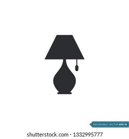 Interior Desk Lamp Icon Vector