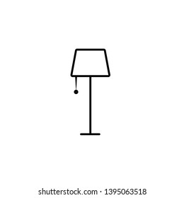 Interior Desk Lamp Icon Vector