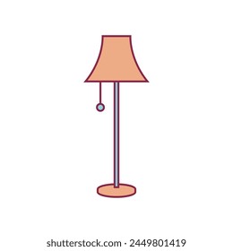 Interior Desk Lamp Icon Vector Illustration Design