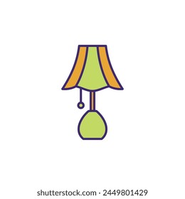 Interior Desk Lamp Icon Vector Illustration Design