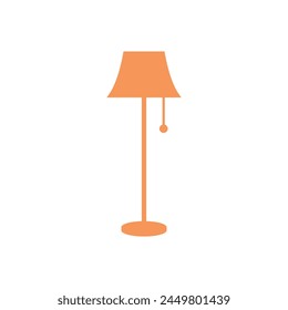 Diseño de Ilustración vectorial de icono de lámpara de escritorio interior