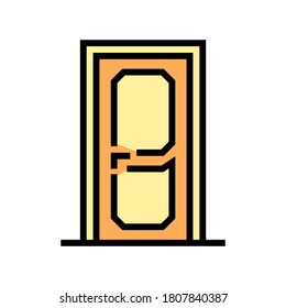 interior door color icon vector. interior door sign. isolated symbol illustration