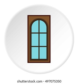 Interior door icon. Flat illustration of interior door vector icon for web