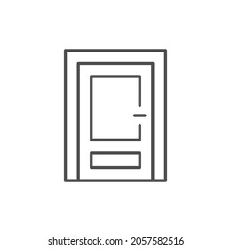 Interior door line outline icon