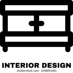 Interior drawer logo vector design