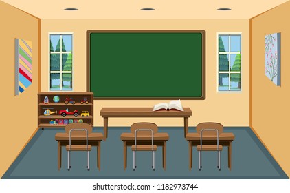 Modern empthy classroom background 366922 Vector Art at Vecteezy