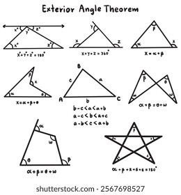 Interior and Exterior Angles of a triangle Theorem