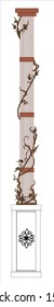 Interior and exterior design. Forged items. The fence is metal. Artistic forging..