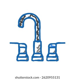 interior faucet water doodle icon sketch vector. interior faucet water sign. isolated symbol illustration