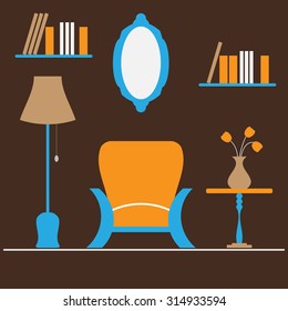 Interior of flat living room