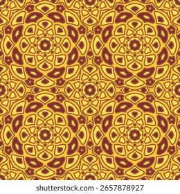 Interior floret seamless pattern. Graphic elements urban fashion. Vector geometric background. Tribal decoration pattern. Retro design fabric ornament. Minimal shape bohemian geometry.