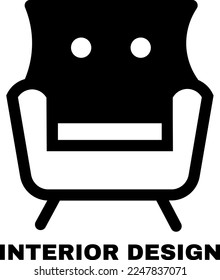 Interior funiture home house logo vector design