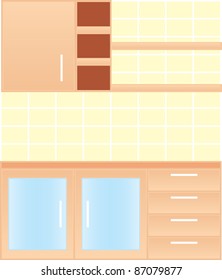 Interior furniture design icon – kitchen