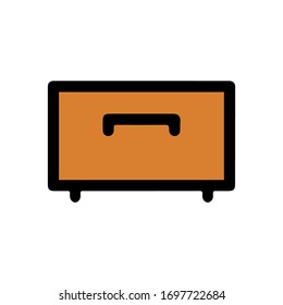 interior furniture, drawer,bedside, dresser icon vector.