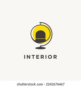 interior furniture home decoration logo design icon vector
